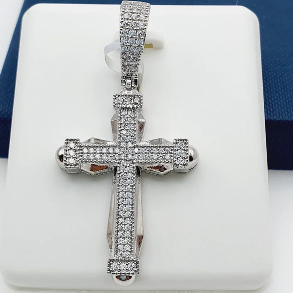 "925 Sterling Silver Plated CZ Pendant, INUS1BR196